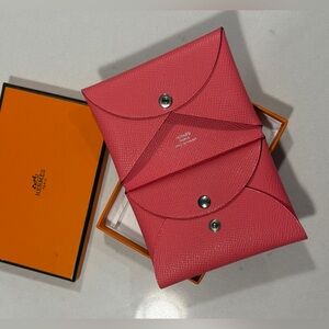 Hermes calvi duo card wallet